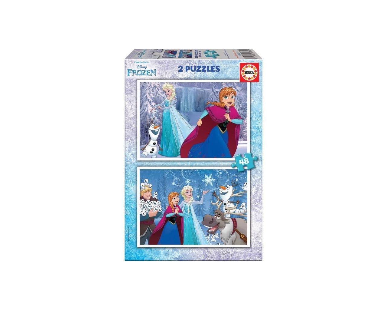 Educa - Kinderpuzzle Die Eiskönigin | 2x48 Teile Puzzleset | Anna, ELSA, Olaf, Kinderpuzzle Disney Frozen | ab 4 Jahren (16852)