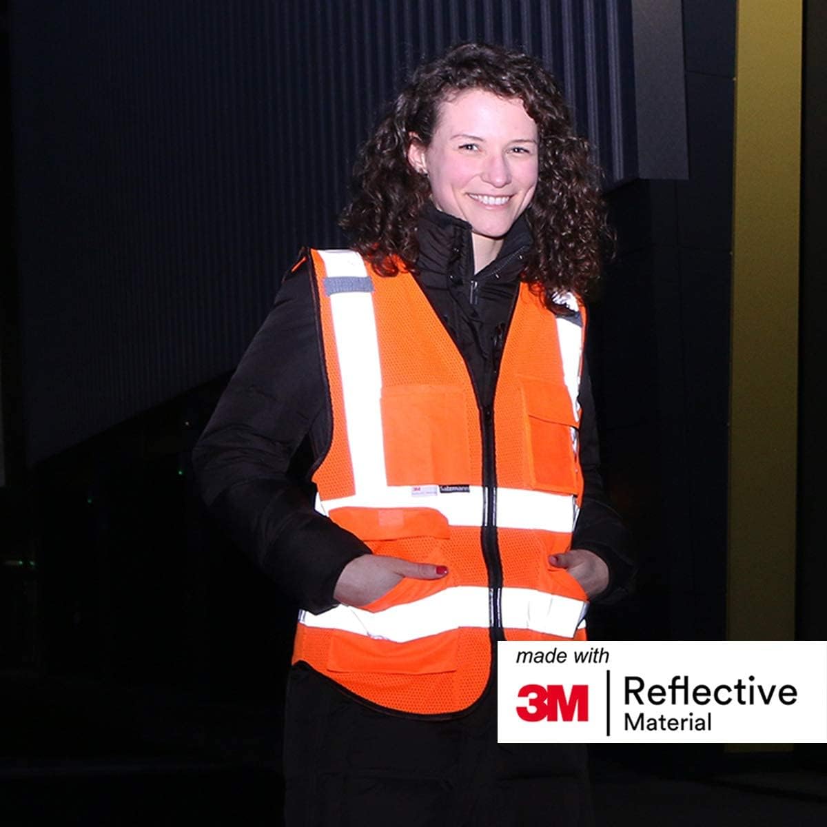 Salzmann Mesh Multi-Pocket Working Vest - Reflective Vest - Made with 3M Reflective Material - Image 4