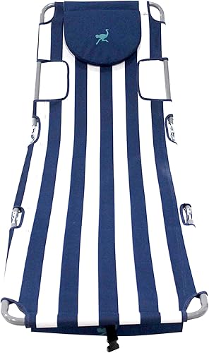 Miniatura 7 de Ostrich Mochila de 72 x 22 x 12 pulgadas con bolsa de almacenamiento grande, silla plegable para playa y piscinas al aire libre, azul marino