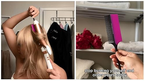 Miniatura 5 de STYLE'nBLADE - Peine profesional para peinar el cabello con protección contra el calor de silicona, alta resistencia al calor, reduce las quemaduras