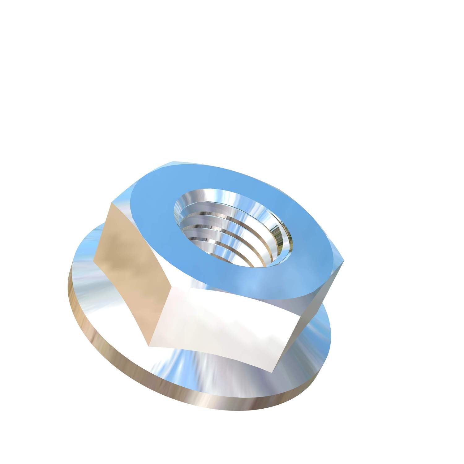 Allied Titanium 0006200, (Pack of 6) 1/4-28 UNF Titanium Hex Flange Nut, Grade 5 (Ti-6Al-4V)