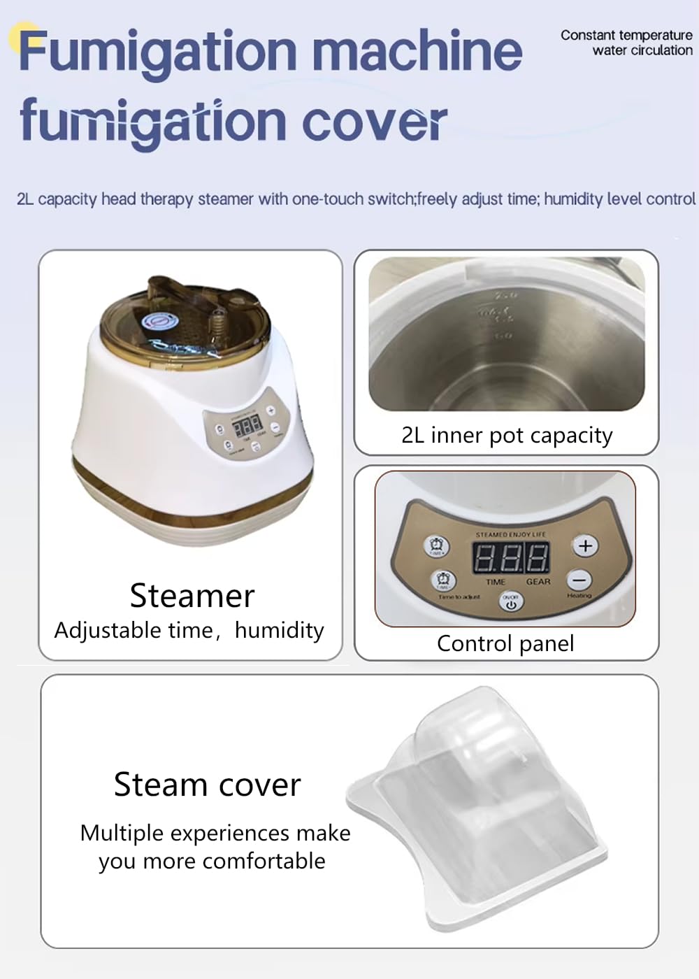 Bewegliches Head Spa Gerät, Haarwaschbecken Mit 60L Wassertank + 20L Abwassertank, 4 Rollen mit Feststellbremse, verstellbarem Kopfkissen, Lichttherapie, geeignet für Spa-Salons, Friseurläden, Weiß