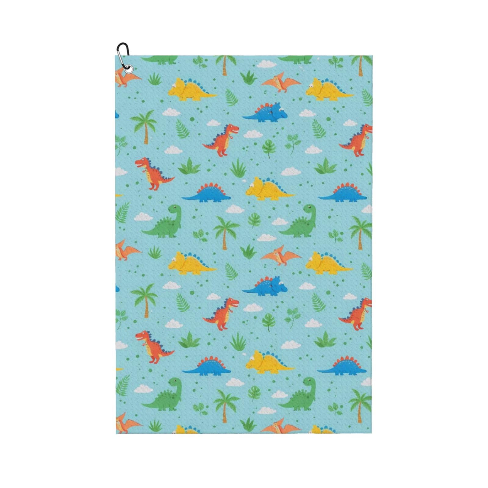 BSDFGSDD Cute Funny Cartoon Dinosaurs Sky Blue Golf Towel 24 x 16 inches