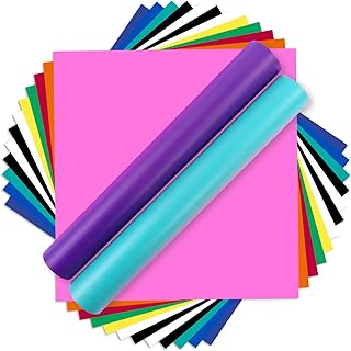 HTVRONT Matte Permanent Vinyl for Cricut - 14 Pack 12" X 12" Permanent Vinyl Bundle, Permanent Adhesive Vinyl for Craft Projects, Color Adhesive Vinyl for Cricut, Silhouette Cameo, etc.