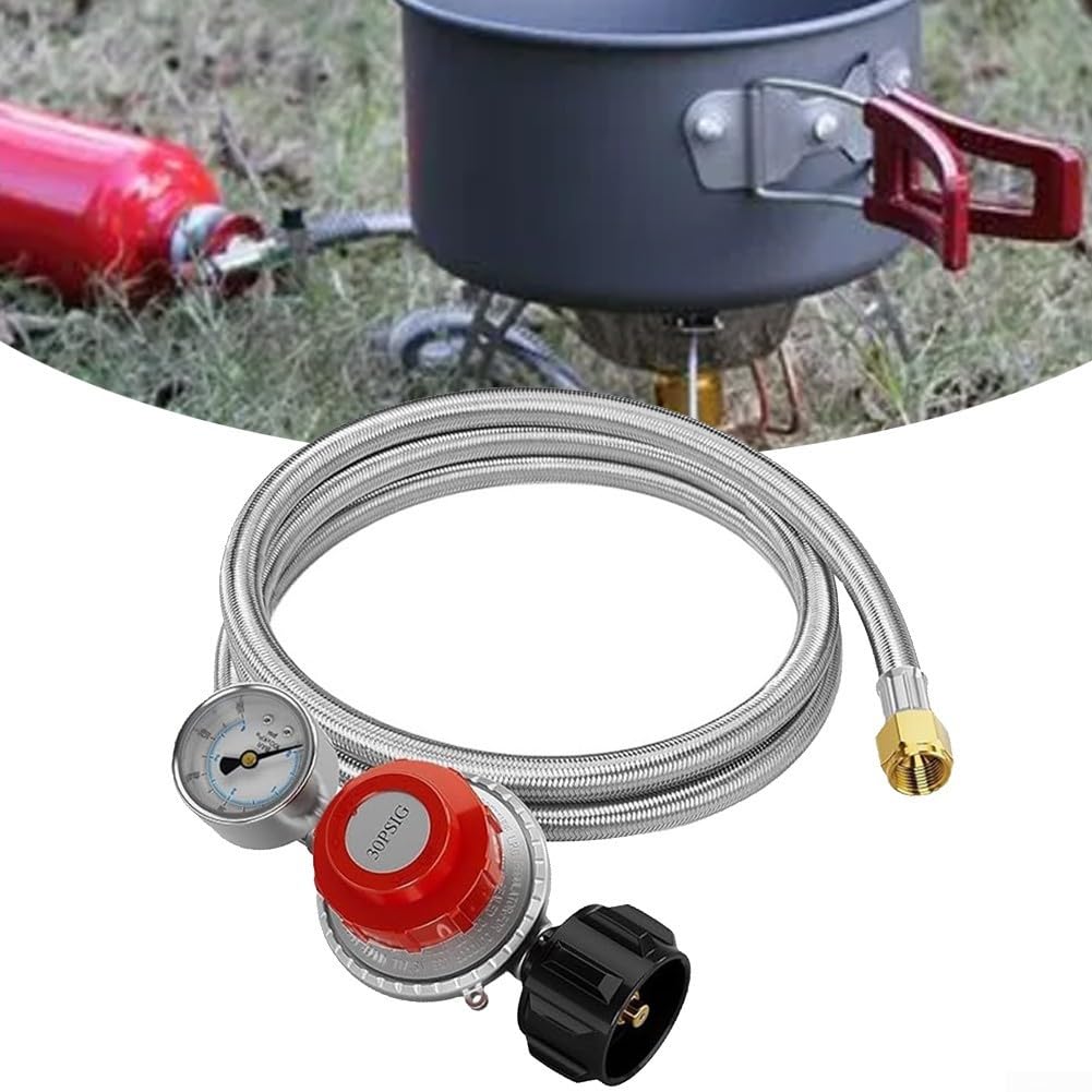 Regolatore Pressione Gas 0-30 PSI Con Manometro - Per Barbecue E Forni - Foto 2