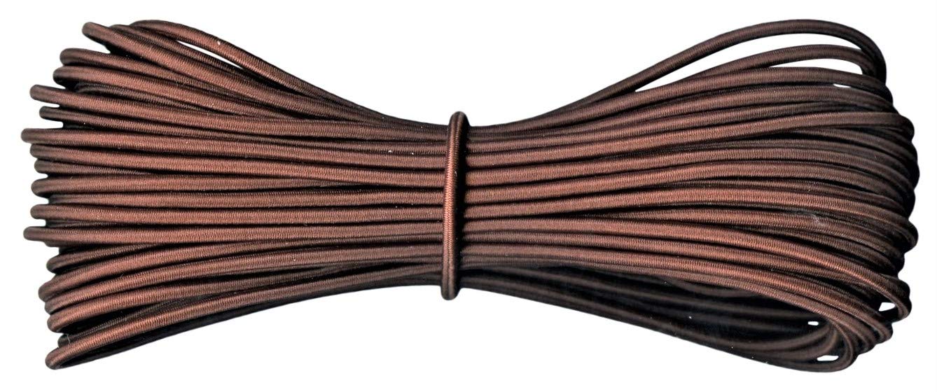 Round Elastic Cord - 2 mm Diameter - Chocolate - 100 metres
