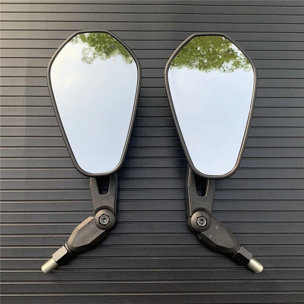 Motocyklowe Lusterka Wsteczne Moto Lusterko końców 2 Szt. Składane Okrągłe Lusterko Wsteczne Skutera 10 MM Do Akcesoriów Motocrossowych Do Lusterek Wstecznych Motocykli(Silver)