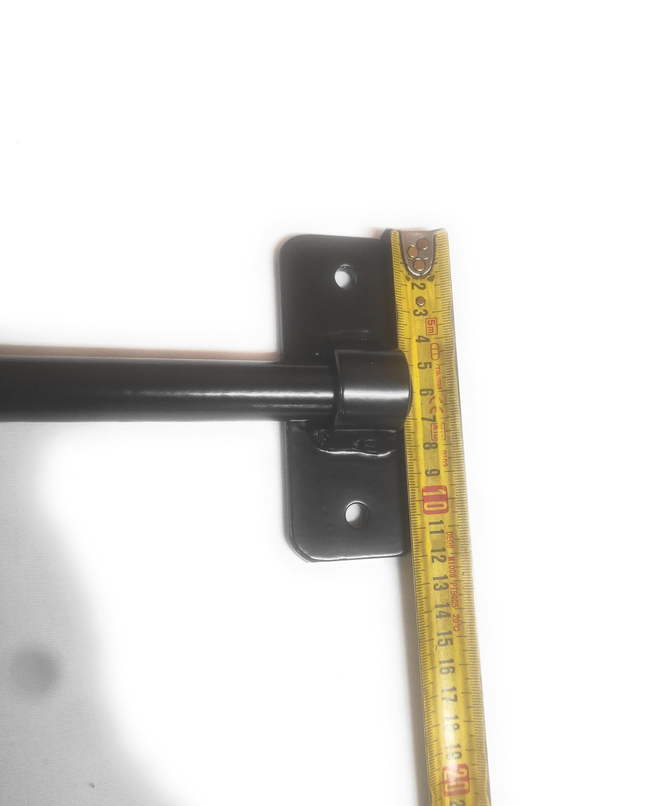 Morales Forja Cerrojo Grande y Fuerte Recto, Modelo Básico Rústico para Puertas Madera Hierro Granero, Negro