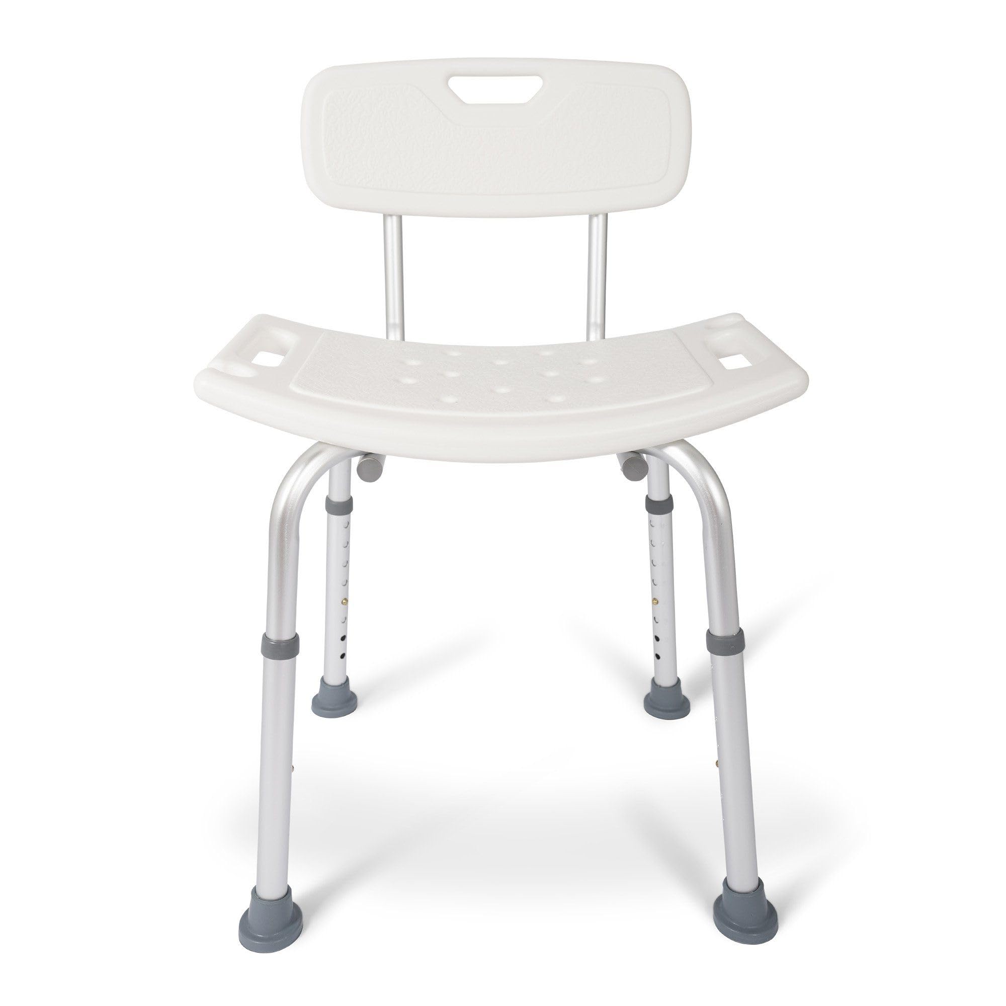 Sgabello da doccia, regolabile in altezza, antiscivolo, 39 – 52 cm (Con schienale)