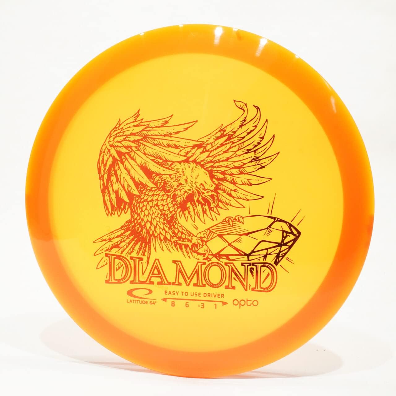 Latitude 64 Diamond (Opto) Driver Golf Disc, Pick Weight/Color [Stamp & Exact Color May Vary] Pink 159 Grams or Less