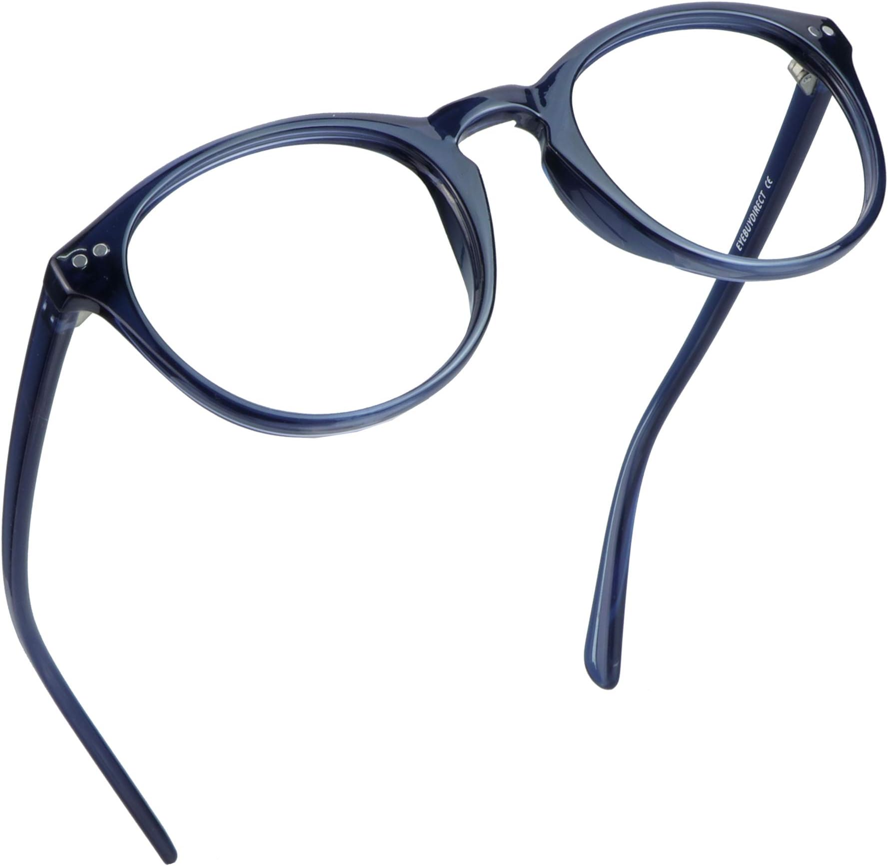 LifeArt Blue Light Blocking Glasses, Computer Reading Glasses, Gaming Glasses, TV Glasses for Women Men, Anti Glare (Navy, 0.25 Magnification)