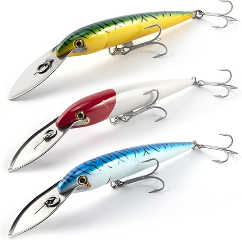 Dr.Fish Minnow Jerkbait - Señuelos de pesca de agua salada de 13-20 pies, 7.5 pulgadas, anzuelos agudos VMC para pesca, señuelos duros para lápices,