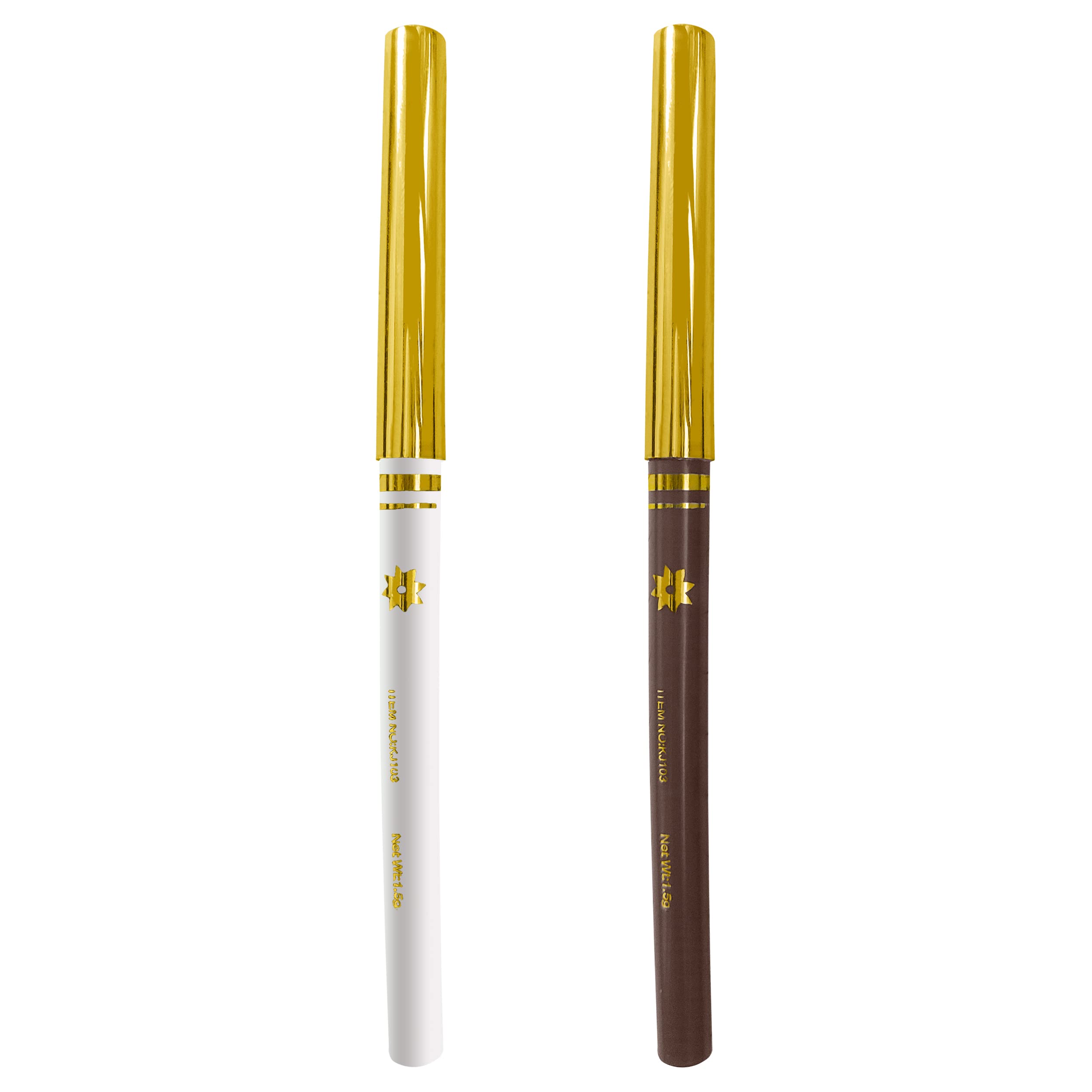 MAPPERZ Waterproof Eyeliner Richly Pigmented Color Pencil All Day Wear Long Lasting Fadeproof Ultra Creamy Smooth Formula Sharpen able Tip Perfectly Outlined Eyes( 1 White, 1 Dark Brown)-image-48
