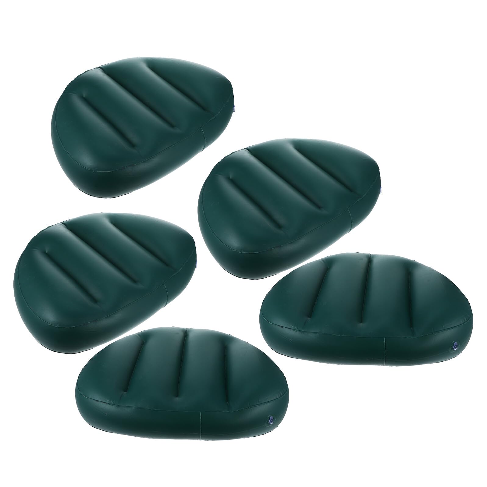 5 Stück Teiliges Aufblasbares Kajak Sitzkissen Faltbar rutschfest mit Schneller Aufblasfunktion Ergonomisch Gepolstert für Angeln Kajakfahren und Outdoor aktivitäten Dunkelgrün