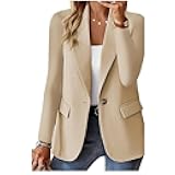 Blazers for Women Casual Oversized Open Front Long Sleeve Jackets Work Office Business Suit Blazer 2025