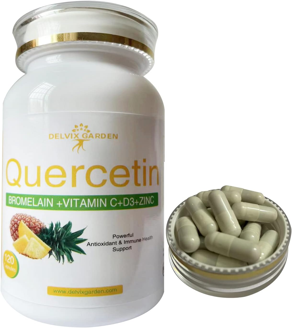 LooLoon 120 Quercetin with Bromelain Zinc Vitamin C and D3