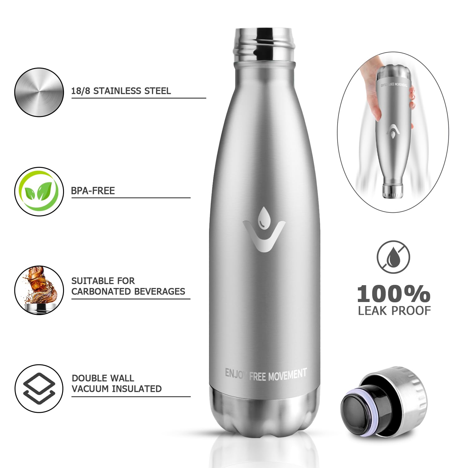 RVS thermosfles voor kinderen voor warme en/of koud dranken – 320ml