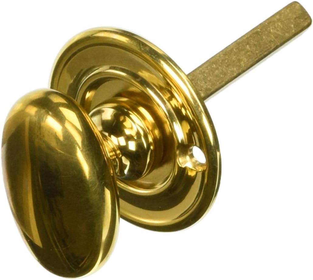 Baldwin 6756 Interior and Entrance Thumb turn Lock with Backplate for 2-1/4 Doo, Non-Lacquered Brass