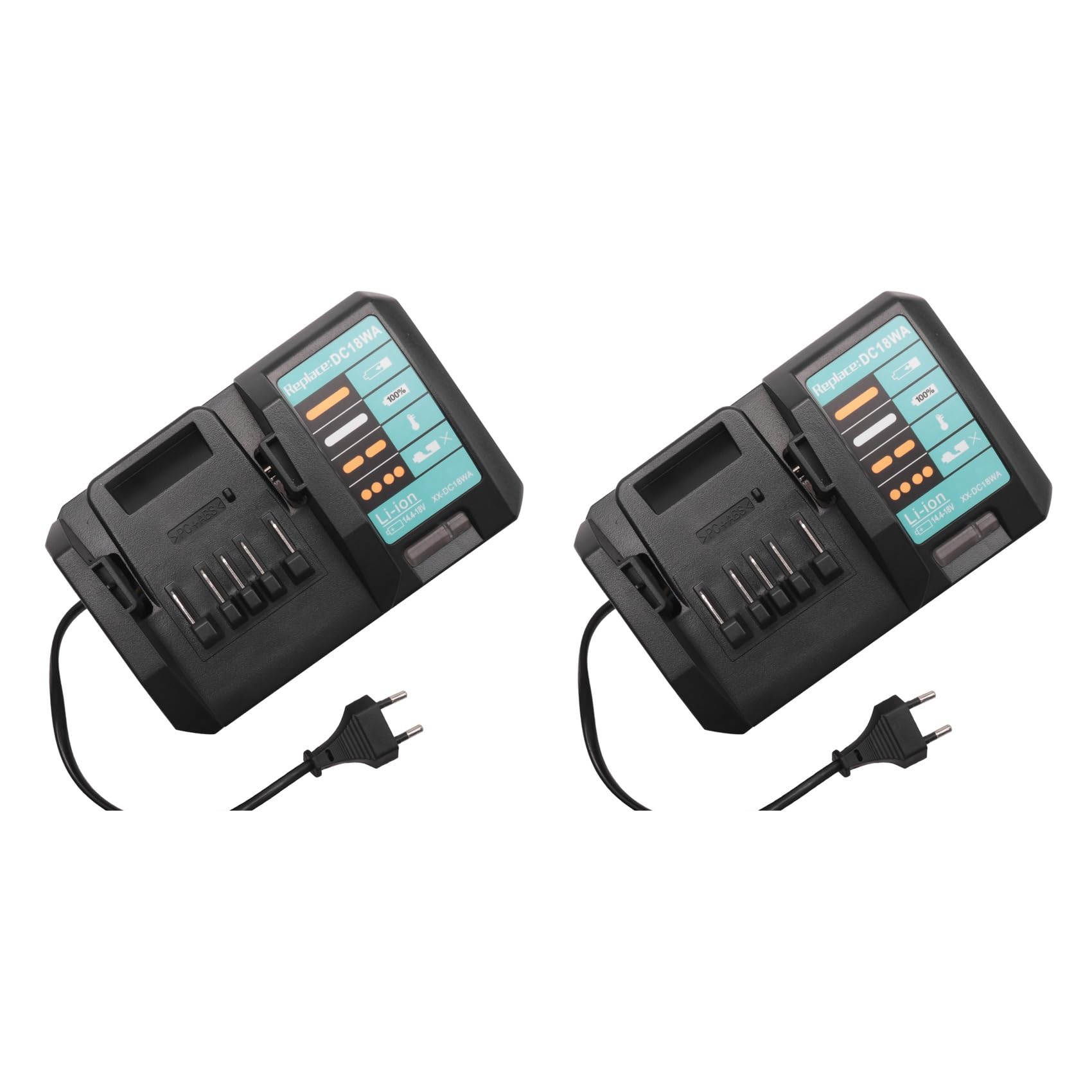 Double chargeur DC18WA haute durabilité pour accumulateur BL1815G - 8