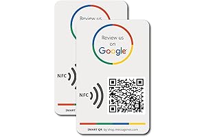 Boost Your Google Reviews - Reusable Tap Sticker (2-Pack) by MESSAGENES