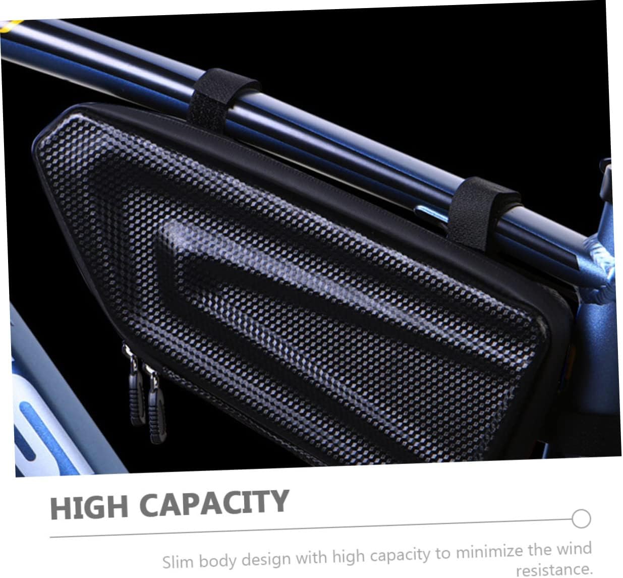 Mikikit 2pcs Capacity Cycling Front Tube Bag Easy to Install Bike Pouch for Phone and Accessories Storage Scratch-resistant Design for Road and Mountain