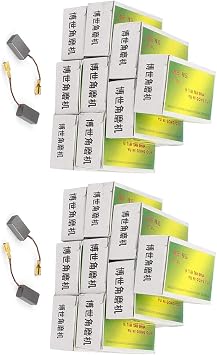 Aexit 20 Pairs Electric Motors Electric Drill Parts Motor Carbon Brushes 15mm x 8mm Fan Motors x 5mm