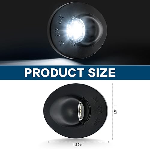 Miniatura 5 de litzland Paquete de 2 luces LED para placa de matrícula compatible con Ford F150 1990-2014 F250 F350 1990-1999 F-150 Heritage 2004 Pickup, luces de