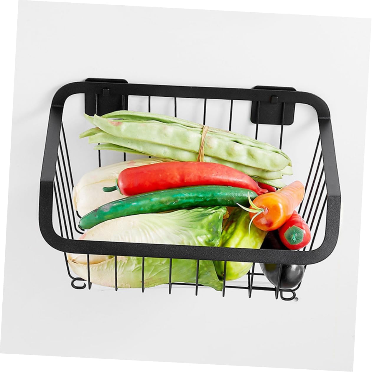 Stainless Steel Hanging Storage Basket Multi-functional Drain Basket for Kitchen Home Design for Fruits Vegetables and Clothes Organization