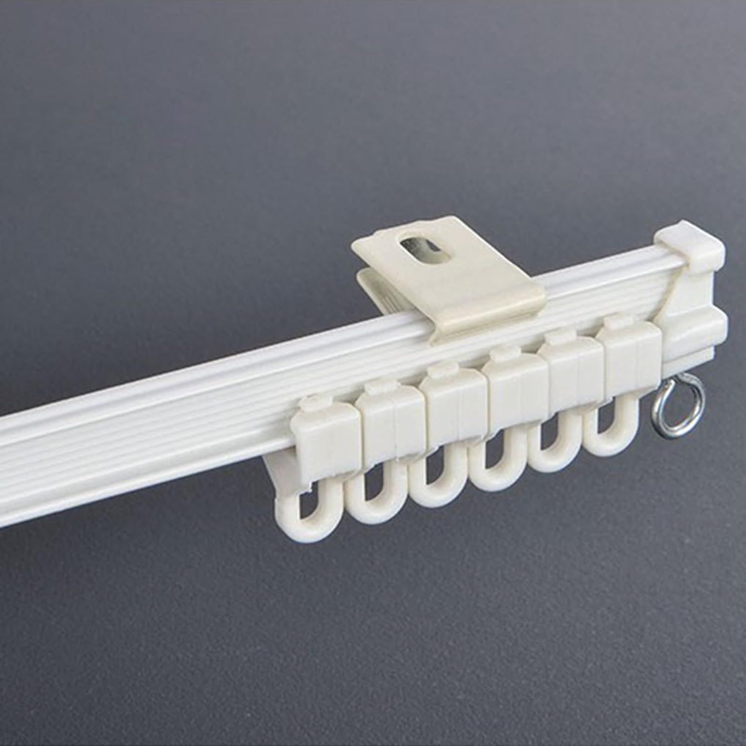 Aluminum Curtain Track, Ceiling or Wall Mount, Bendable Flexible Cuttable Curved Windows Rail, Ceiling/Wall Mount Room Divider System (Color : Ceiling Mount, Size : 2m/6.5ft)