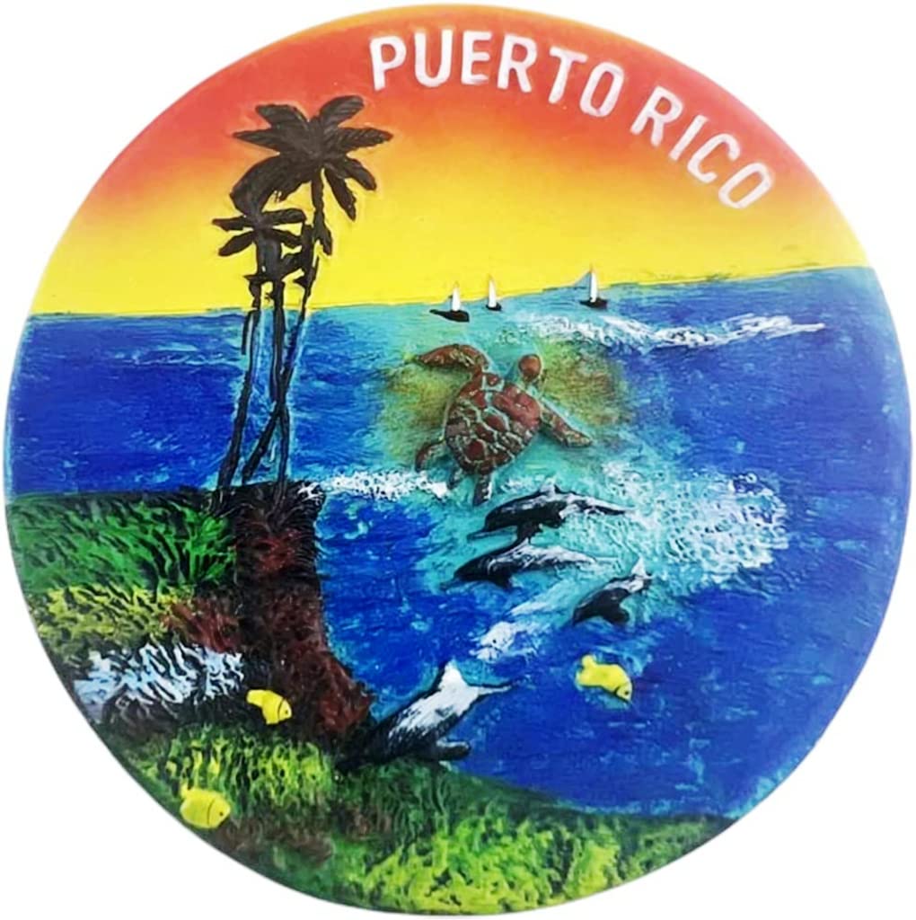 Resin-2660 Puerto Rico Puerto Rico Fridge Magnet Refrigerator Magnet Decoration Magnet Sticker Souvenir Resin Crafts