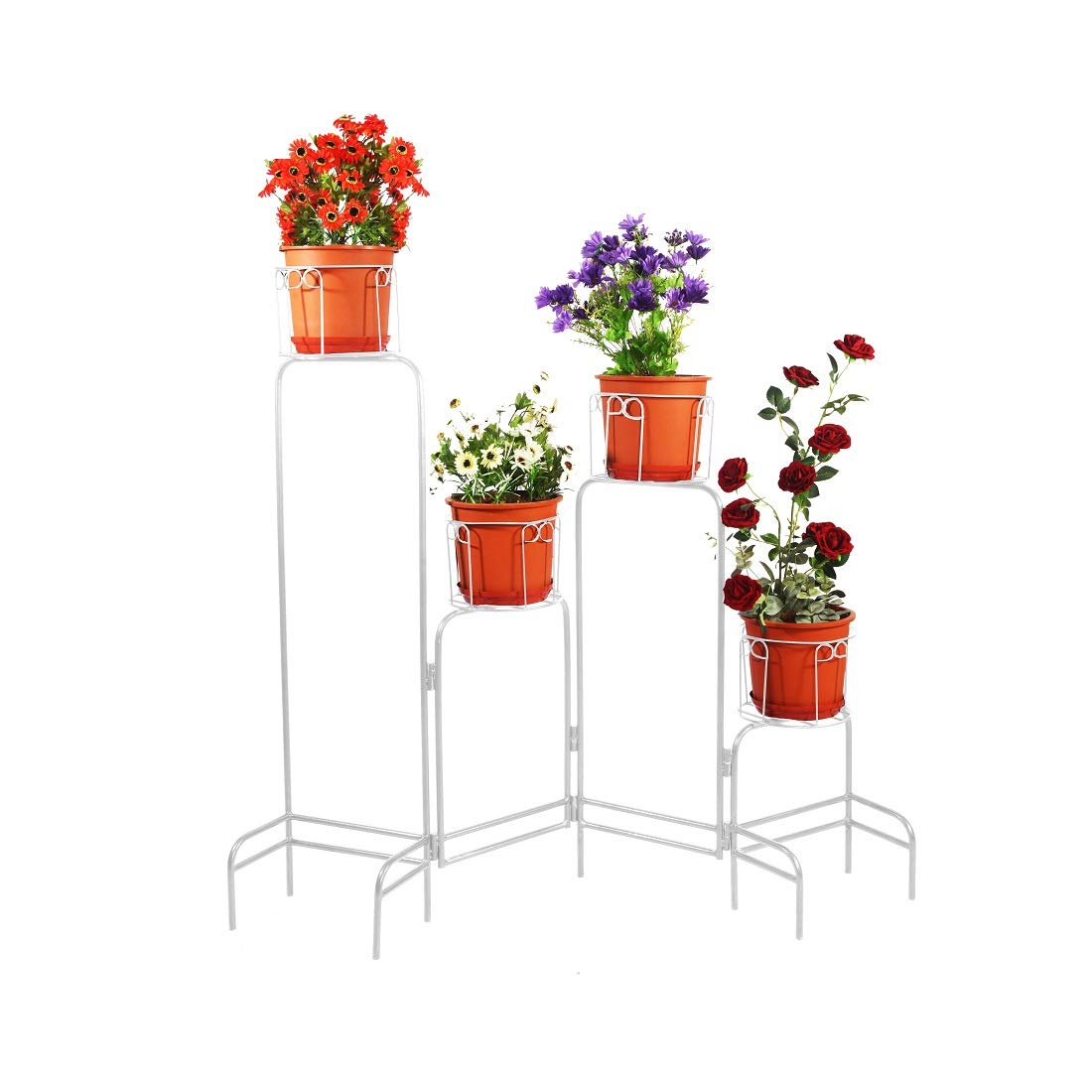 TidyHomz James Folding Planter Stand - White