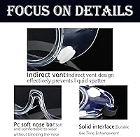 Vista 2 de Gafas de protección ajustables para pestañas y cejas, protectores de ducha, protectores para ojos post-LASIK, diseño compatible con gafas