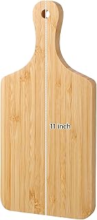 Patelai 1 Pack Thicken Bamboo Cutting Board Bulk, 11x5 Inch Acacia Wood Chopping Crafts Customized Laser Engraving Serving Charcuterie Boards Mother's Day Housewarming Gift,0.60" Thick (Bamboo Wood)