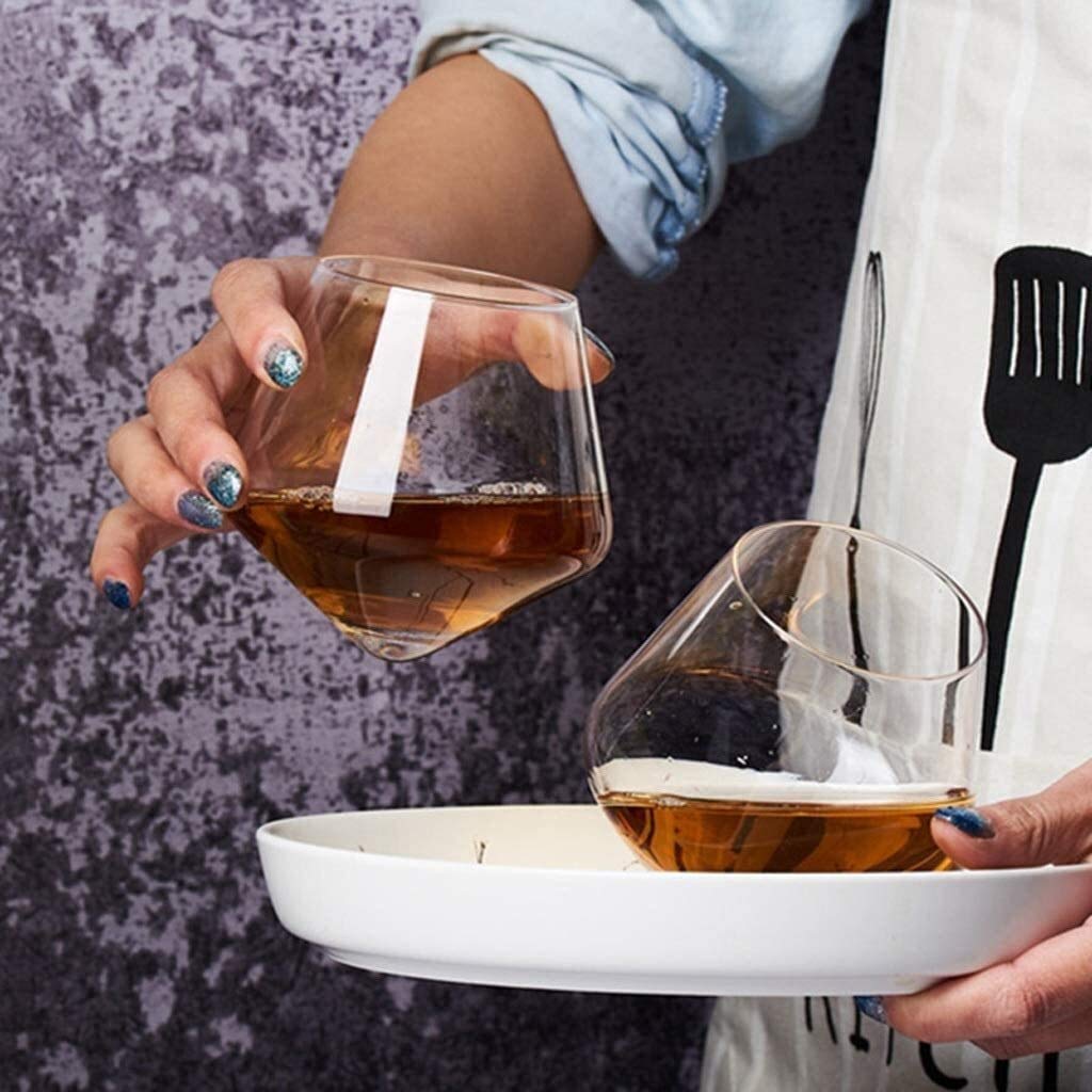 Karafka do whisky i zestaw kieliszków karafka do wina modna kreatywna bezołowiowa kryształowa szklana szklanka kształt szybka karafka kieliszek do czerwonego wina kieliszek do whisky kieliszek do wstrząsania karafka do wina domowy separator butelek 250 ml
