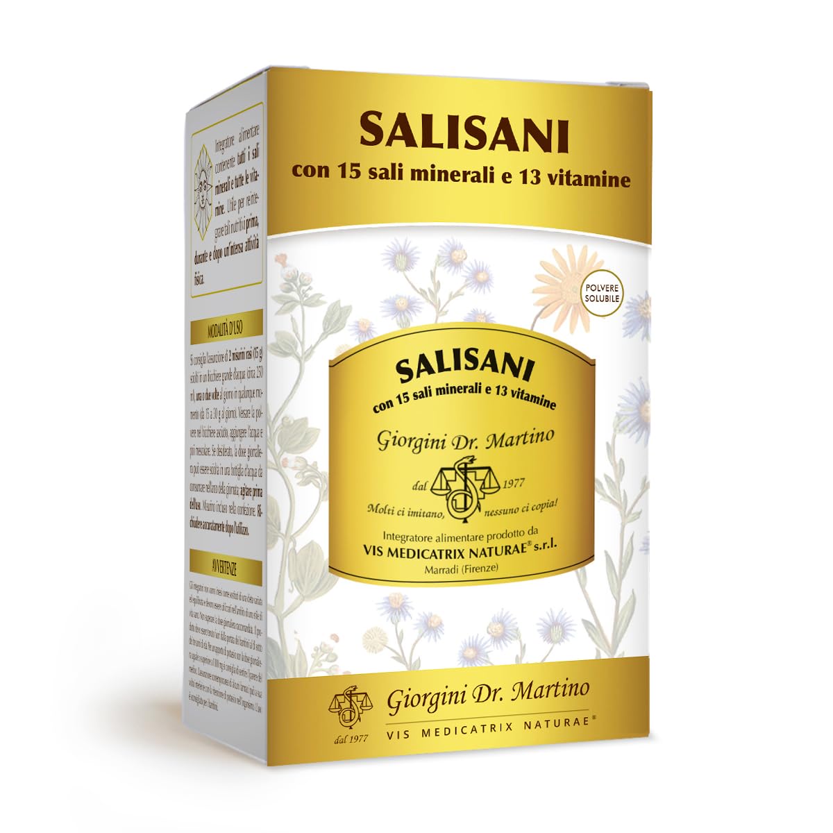 Dr Giorgini SALISANI Polvere - 360 g (15 sali minerali + 13 vitamine) integratore magnesio e potassio, altri sali minerali e vitamine