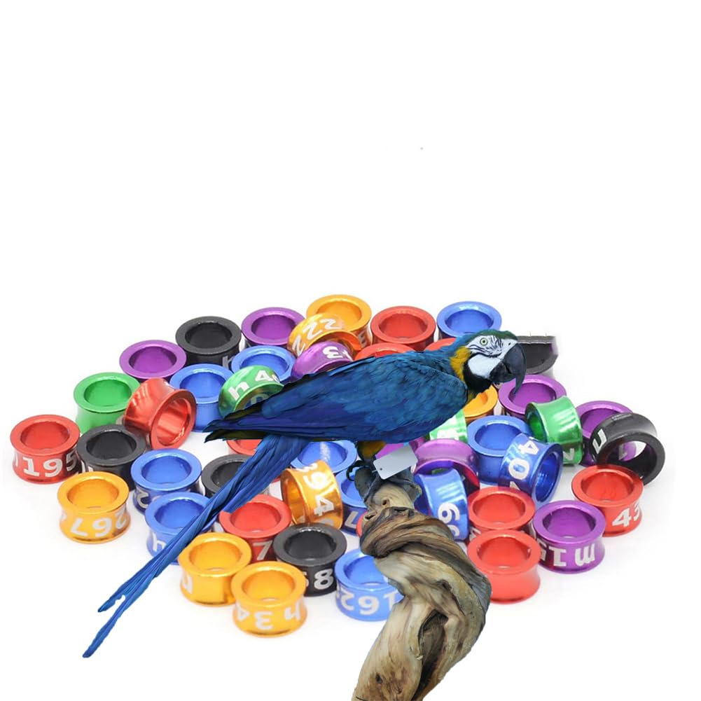 Colori Misti e Numeri Casuali, Anelli per Zampe di Piccione in Alluminio per piccioni pappagalli quaglie 200pz Mixed colors5.0mm