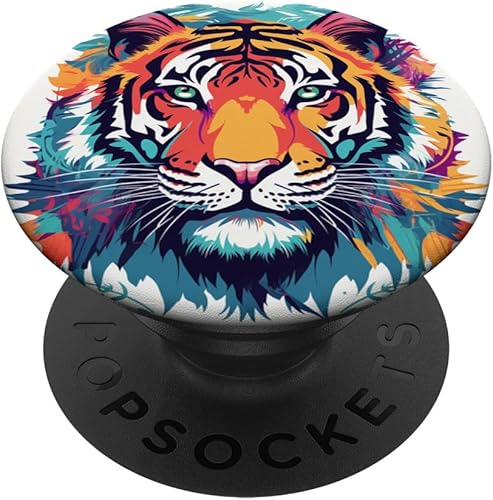 PopSockets PopGrip estándar de tigre de acuarela