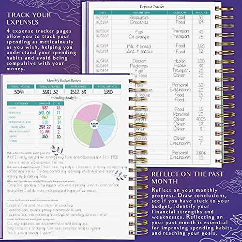 Legend Budget Planner & Monthly Bill Organizer With Pockets – Home Finance Book With Bill Payment & Expense Trackers – Financial Notebook For Household Budgeting & Money Management - Large, 8X9.5”, Purple #TOP4