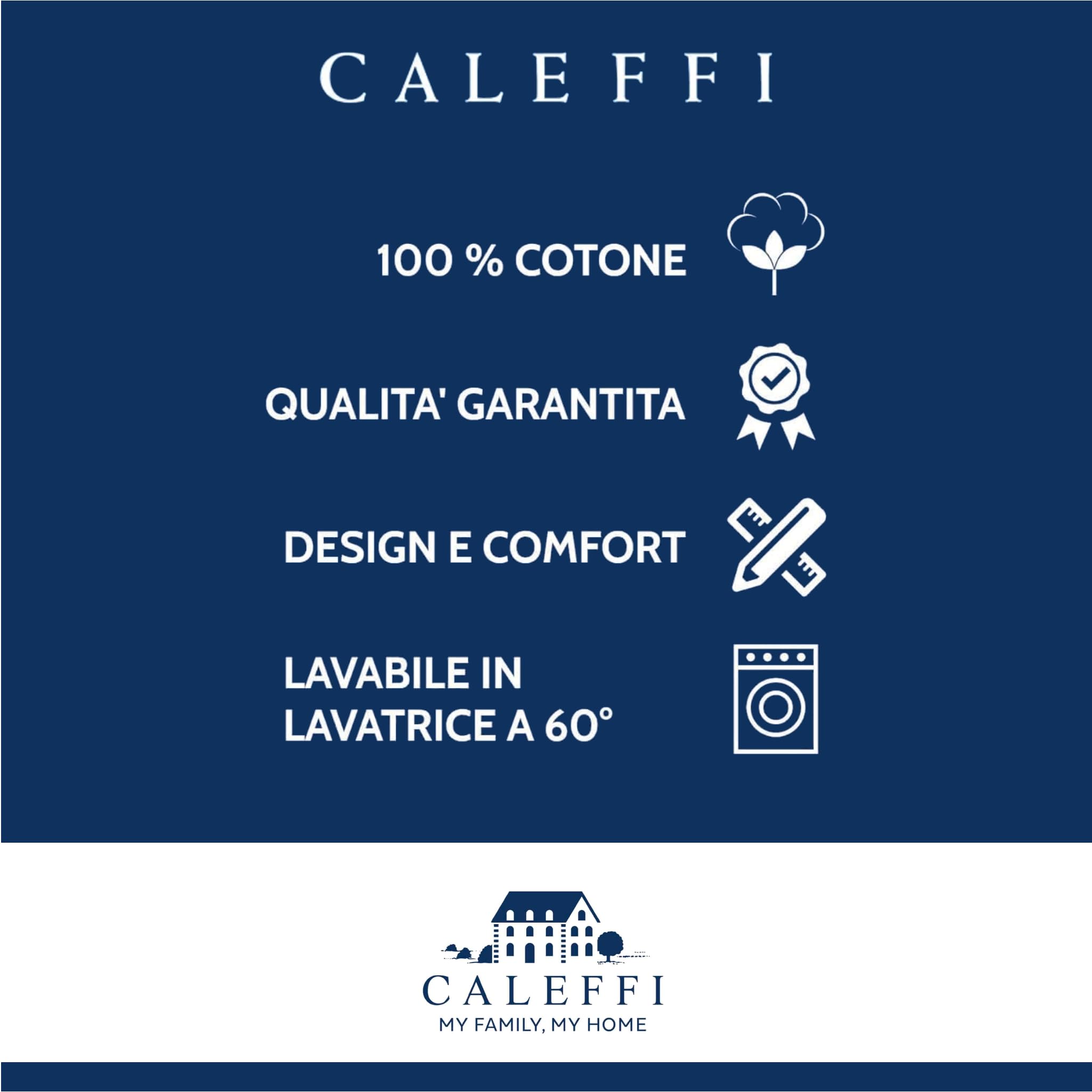 Caleffi Completo Letto Matrimoniale 100% Cotone Morbido - Lenzuolo Sotto con Angoli 180x200x25 cm, Lenzuolo Sopra 240x280 cm, 2 Federe 50x80 cm (Flower Rose)