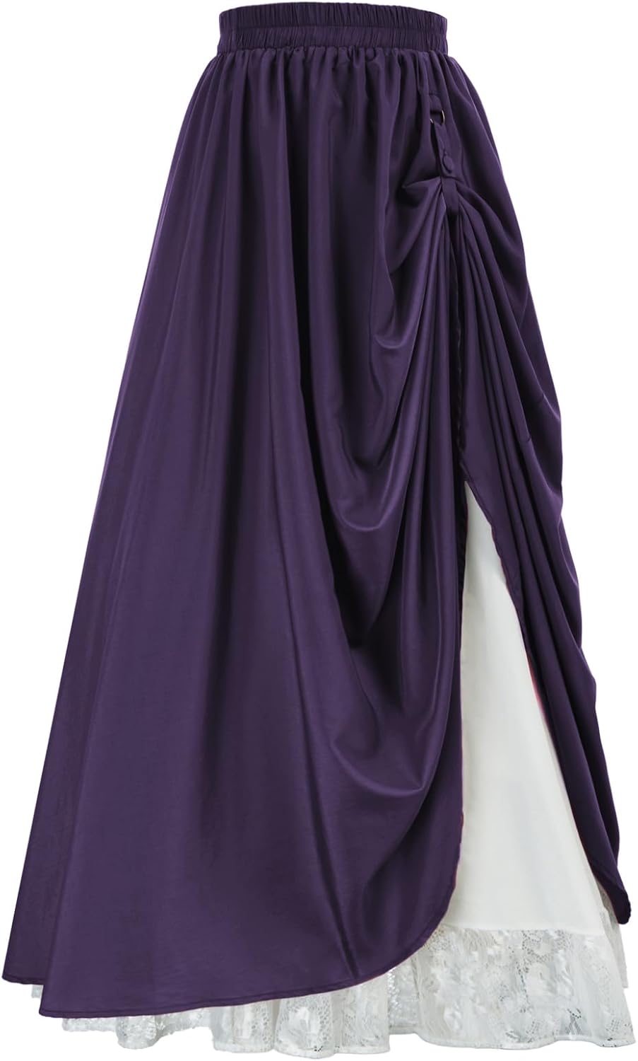 Scarlet Darkness Maxi Long Skirt for Women Double Layered Renaissance Skirts