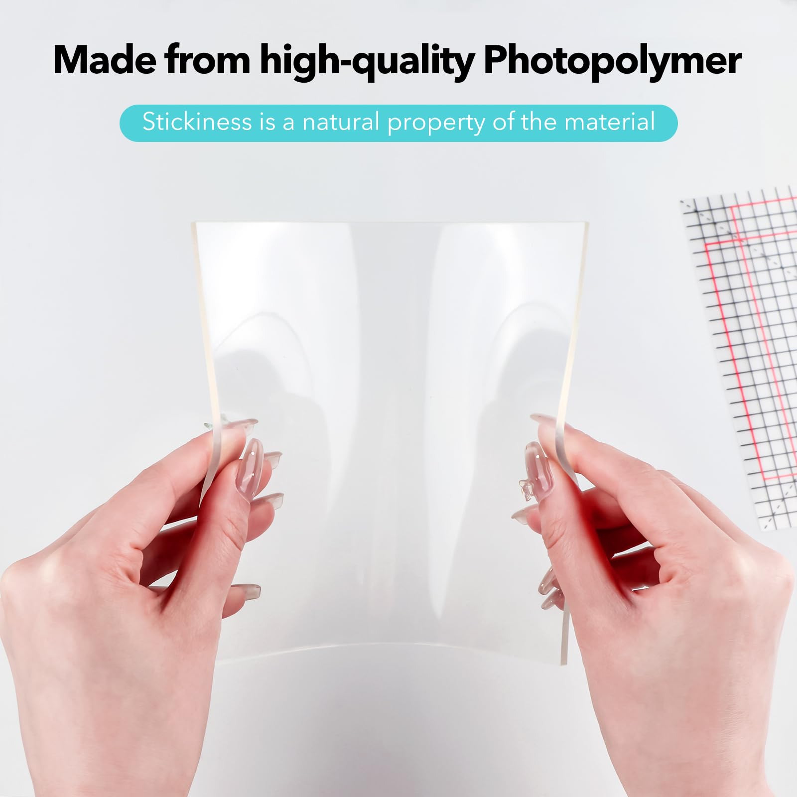Briartw Grip Mat with Printed Guides,4.75x6,6.5x8.5 Multi-Use Non-Slip Sticky Mats Fit in Stamp Positioning Tool,Photopolymer Mat for Centering & Aligning Tape-Free Stenciling Ink Blending - Image 3
