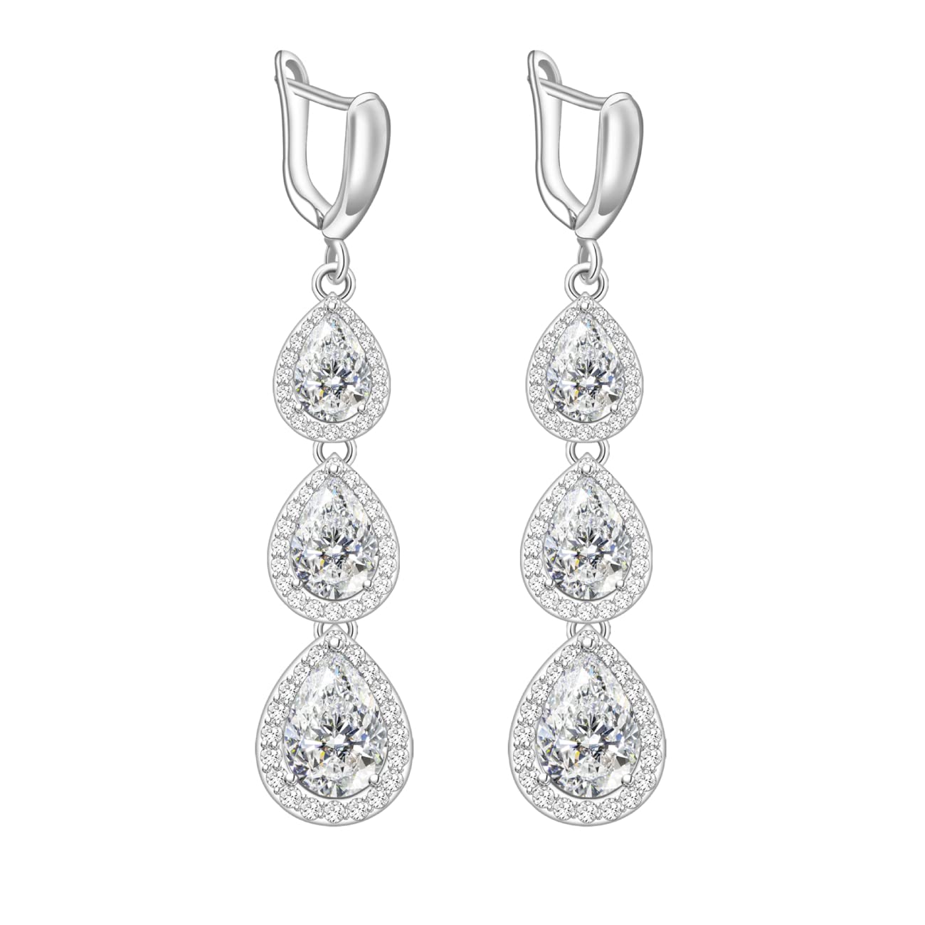 LMXXVJ Women's Drop Dangle Earrings - Luxury Long Earring With Gemstone Fashion Jewelry Birthday/Anniversary Mother’s Day Gifts for Mom/Wife/Sister/