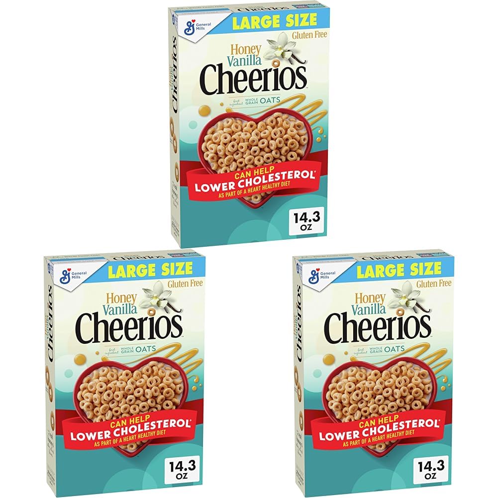 Honey Vanilla Cheerios Heart Healthy Cereal, Gluten Free