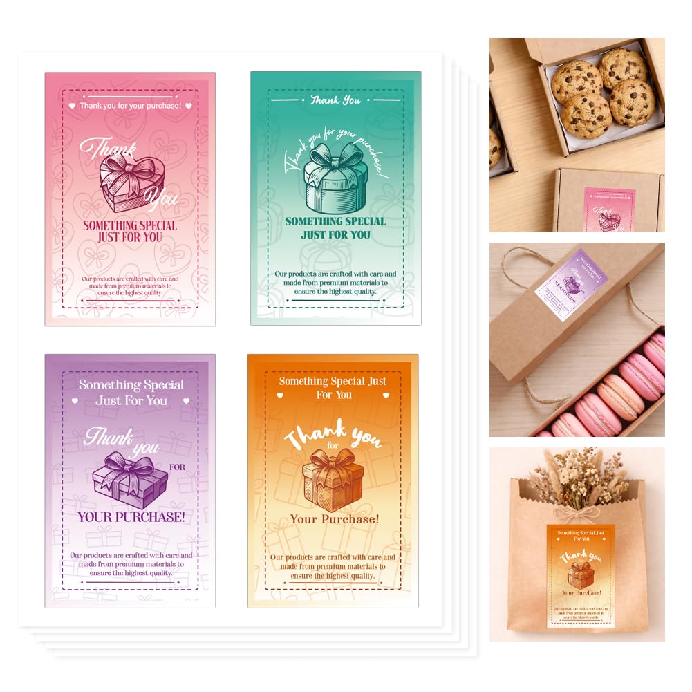 GOMAKERER 150 Pcs Something Special Just for You Stickers, Small Online Retailers Packaging Labels Self-Adhesive Sealing Stickers for Gift Bags and Cards, 3.94x2 Inch