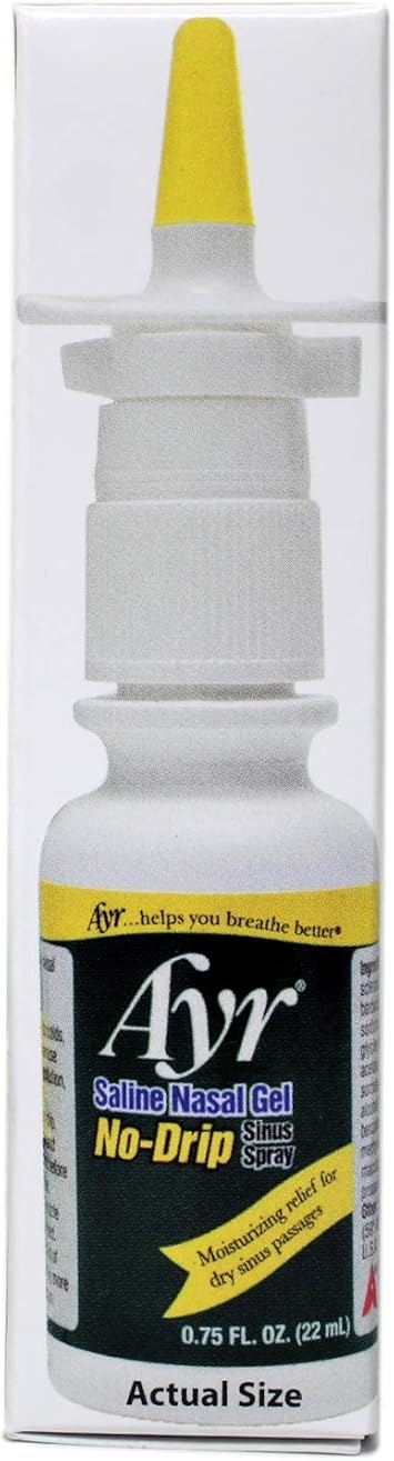 Ayr Saline Nasal Gel, No-Drip Sinus Spray - Buy Packs and SAVE (Pack of 5)