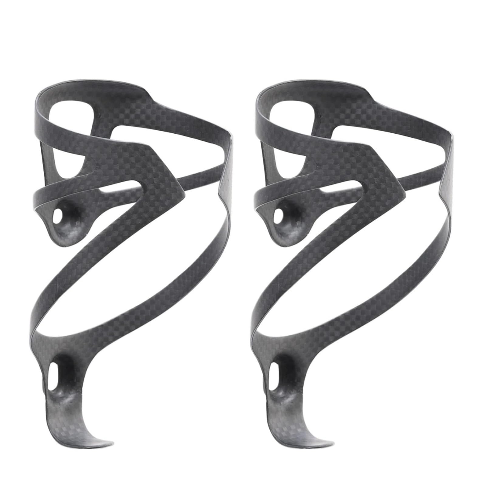 Jaula for Botella de Agua Bicicleta Fibra Carbono, jaulas for Soporte Carretera, Negro Mate, Peso (16 ± 2 g)(Matte Black 2 Pieces)