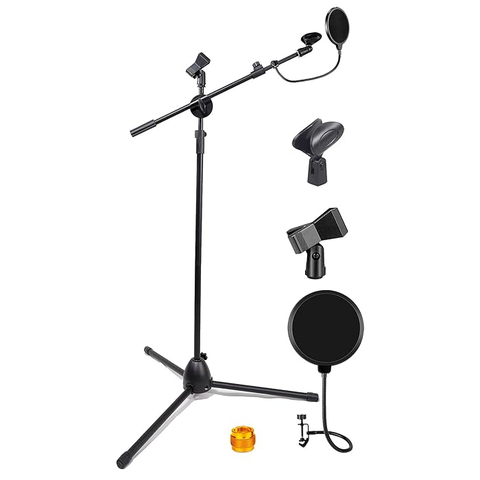 Buy Microphone Stand, tenlamp Height(3468in) Adjustable Mic Tripod