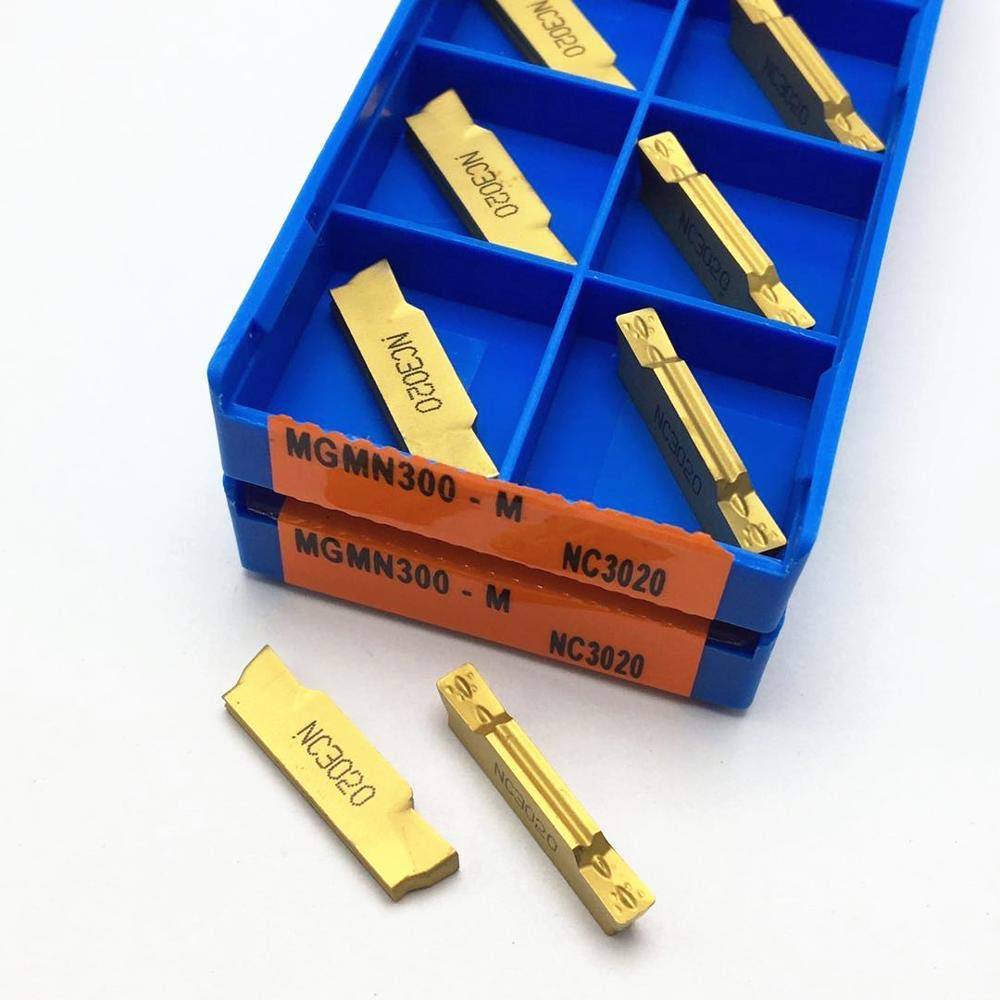 Herramientas de torneado, 10 piezas cortadores insertos herramienta de ranurado MGMN150 MGMN200 MGMN300 MGMN400 NC3020 NC3030 PC9030 Korloy herramienta de torneado de metal de carburo ranurado y ranur