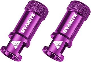 Granite Juicy Valve Cap with Valve Core Removing Function, Easy to Use Bike Tire Caps Dust Covers, Durable Alloy Tire Valve Cap (Purple)
