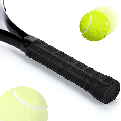 Miniatura 4 de Paquete de 4 raquetas de tenis para adultos, recreativas, para 4 jugadores, raquetas de tenis preencordadas de 27 pulgadas, raquetas de tenis
